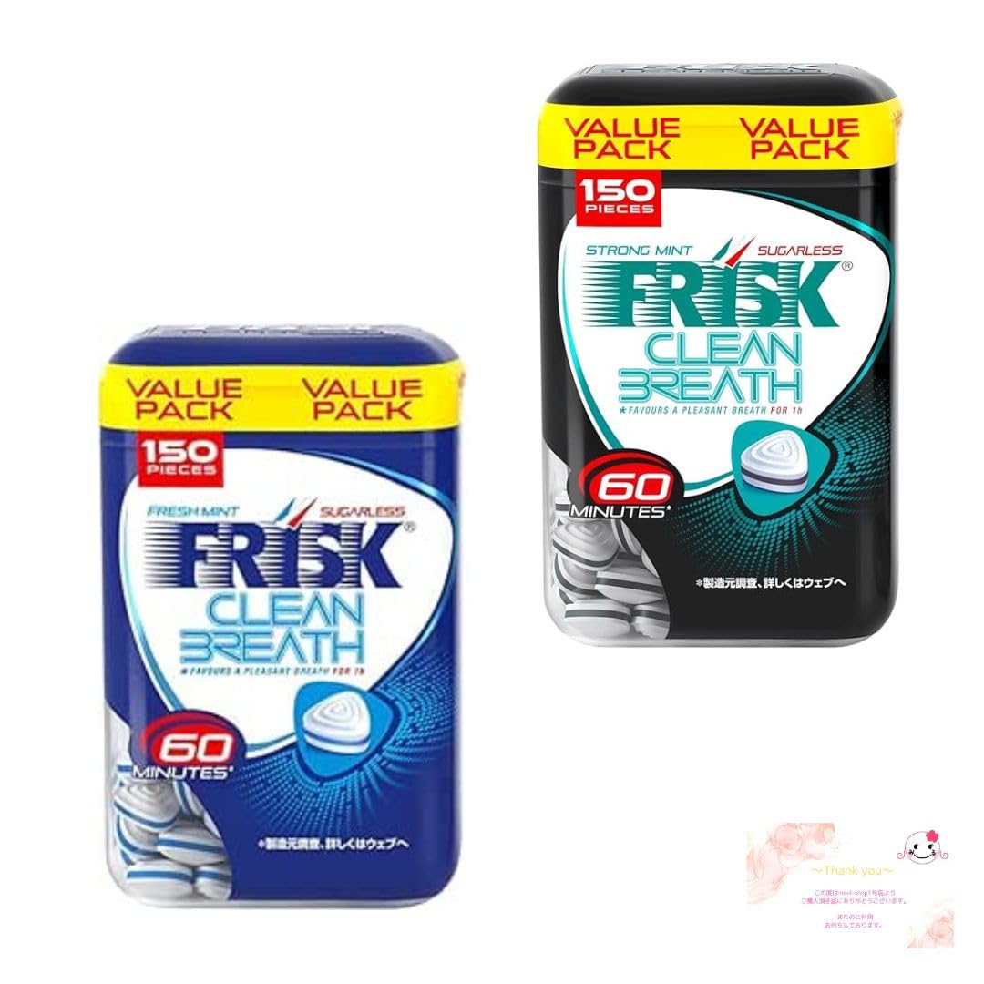 Оптовая закупка: Бутылочка Frisk Clean Breath, Свежая мята 105 г x Сильная мята 105 г, по 1 шт., Большая емкость
