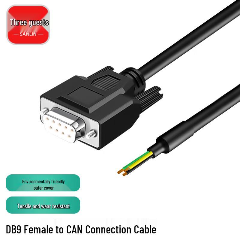 DB9 Female CAN Bus Cable with Screw Lock