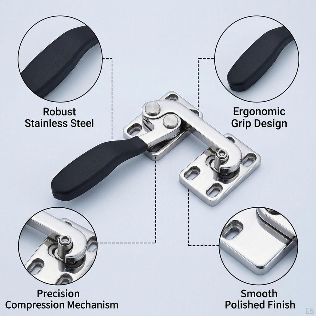 Industrial Oven Handle Lock Latch Assemble Adjustable for Airtight Door