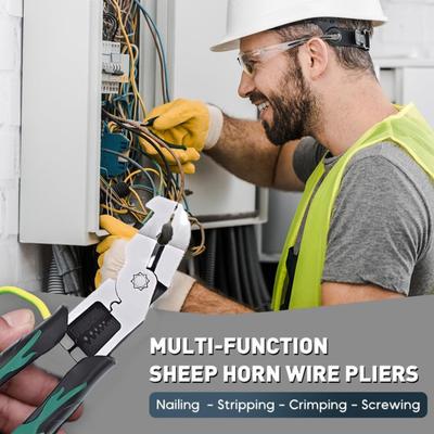 1/2 Pezzi Pinze Tagliafili con Impugnatura Ergonomica Antiscivolo Acciaio ad Alto Carbonio Pinze Multifunzione per Taglio Fili Utensile a Mano Industriale