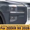 Per ZEEKR 9X 2026 Fari Esterni Auto Pellicola Protettiva Trasparente in TPU Antigraffio Lampada Frontale Accessori