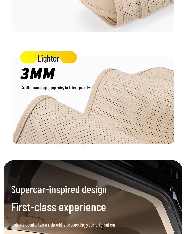 Napa Leather Car Seat Cushion - All-Season Breathable Cover for Mercedes, BMW, Volkswagen