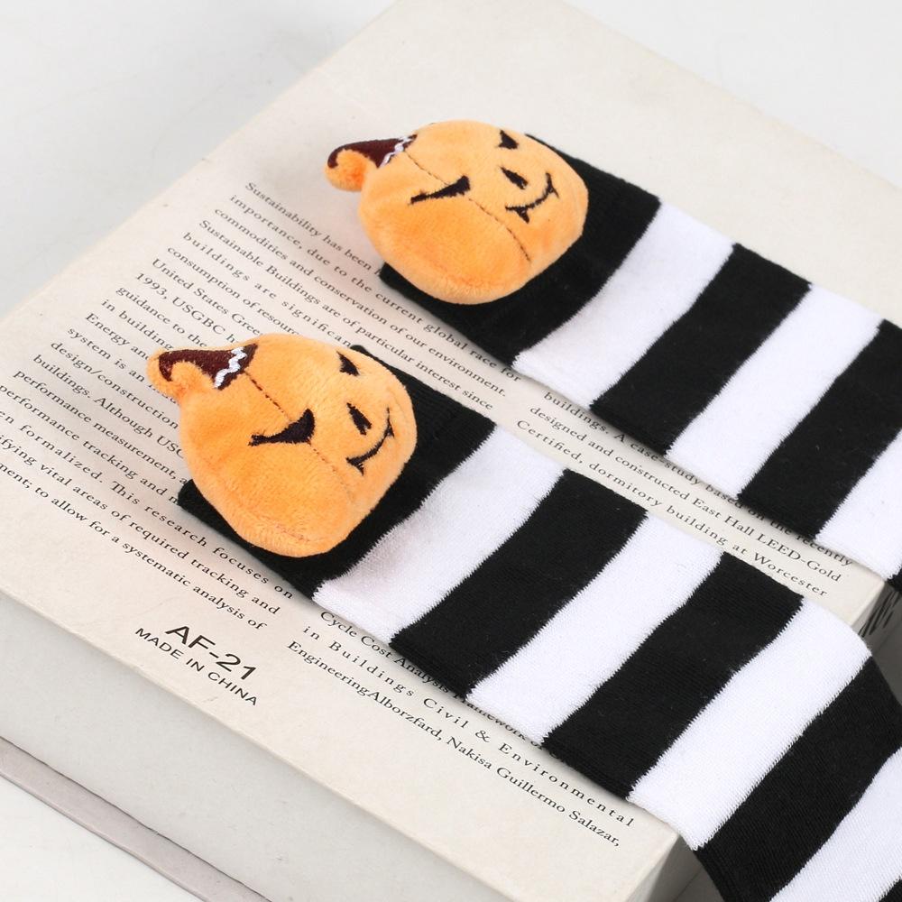 New Arrival Pumpkin Demon Halloween Socks For Kids Plush Toy Long Tube Socks