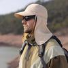 Cappello da Pesca con Design a Scialle Tesa Larga Protezione Solare Cappellino da Baseball Circonferenza Testa Regolabile Cappello da Sole da Trekking Outdoor