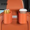 Leather Car Storage Faux Door Cup Holder, Wide-Mouth Clip Drink Holder for Vehicle Side Bag Back Seat, Door, Headrest, Multi-Functional Organizer
