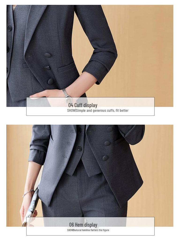Wysokiej klasy jesienno-zimowy profesjonalny garnitur smart dla kobiet na podróże służbowe i wydarzenia formalne