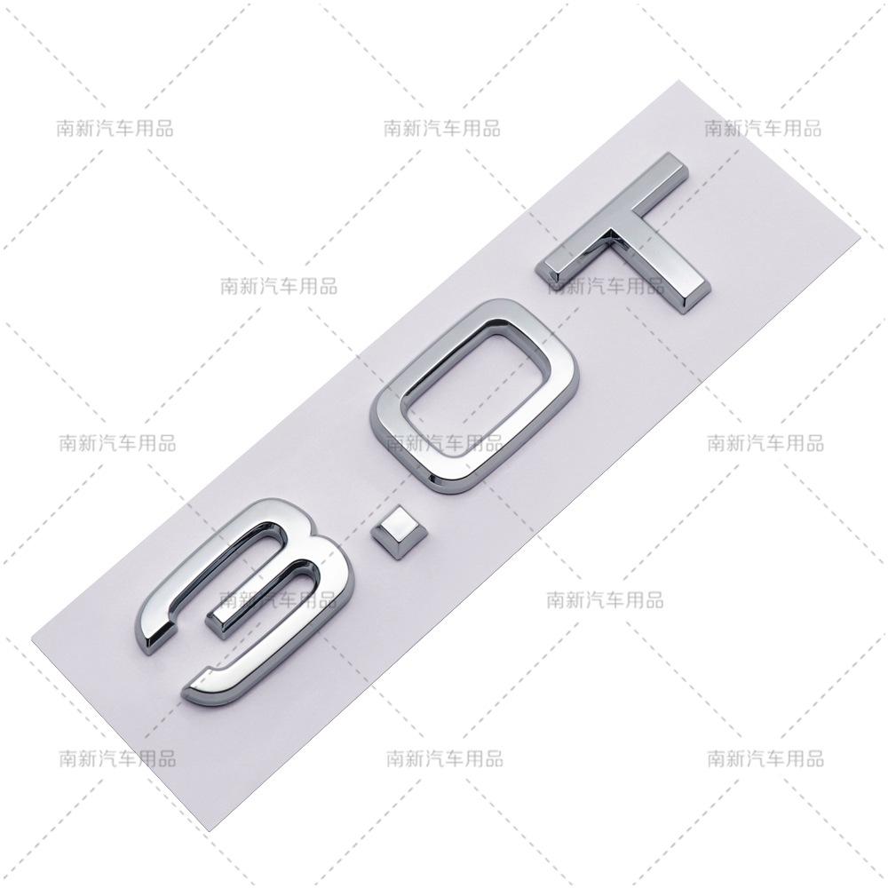 Suitable for B A3A4A5A6A7Q3Q5Q7 logo, displacement label, 2.0T, 1.8T, 3.0T logo car sticker emblem