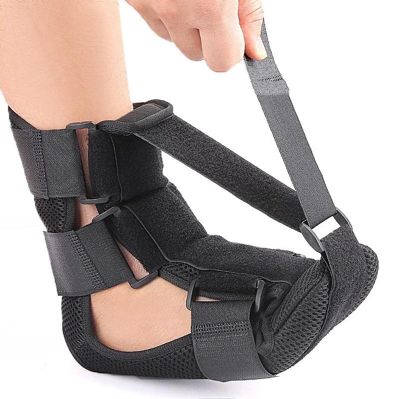 1Pcs Plantar Fasciitis Night Splint Sock Soft Brace For Sleeping Foot Drop Heel Pain Relief Durable Comfortable Support S чёрный