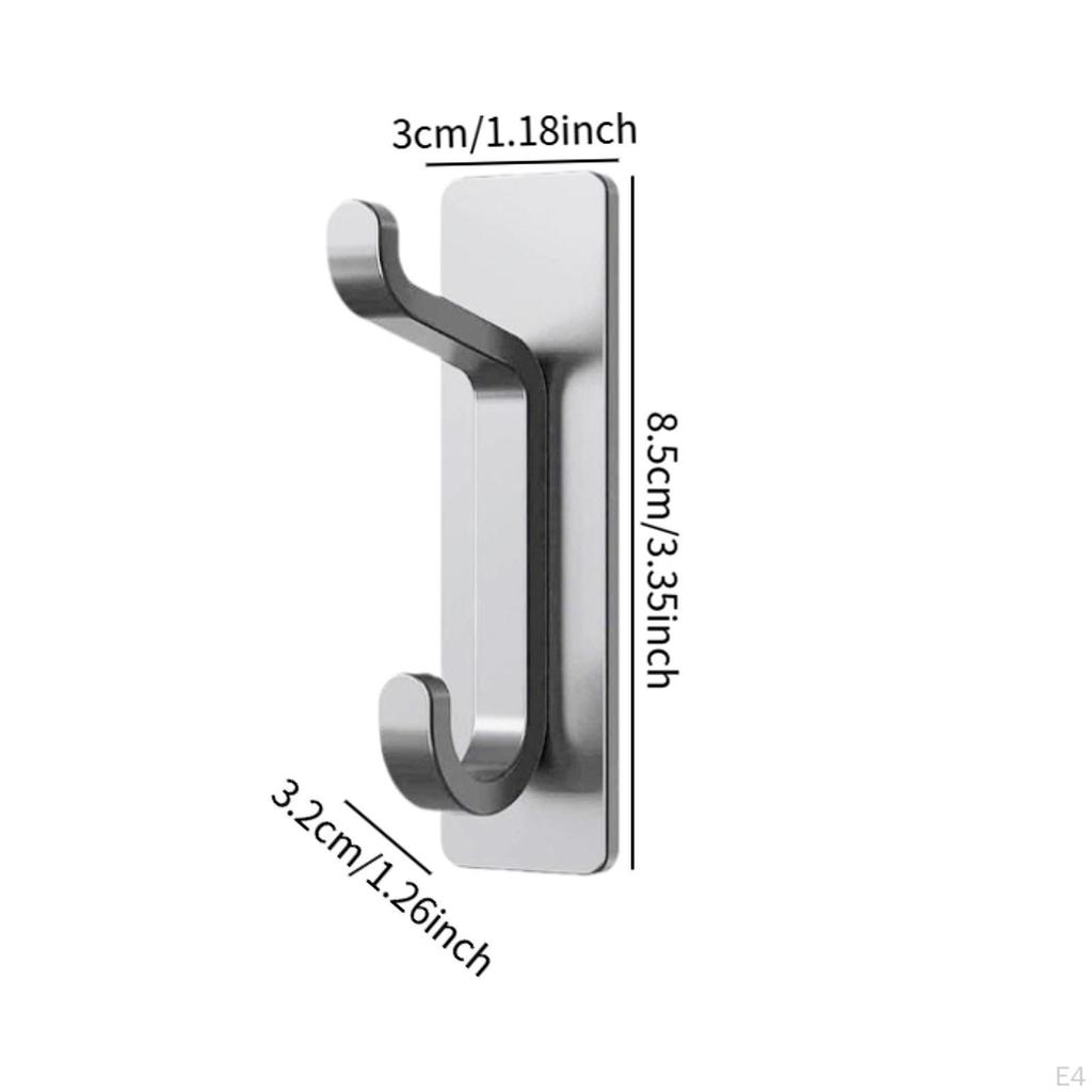 4 Pack Over The Door Wall Hooks, Heavy Duty Key Hanger, Mounted Hooks for Clothes, Office,