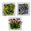 East Leaf Wall Greenery, Faux Wall-Mounted Plant Set with Succulents, Display, Interior Decor, Artificial Flowers (Set of 3) (Square)