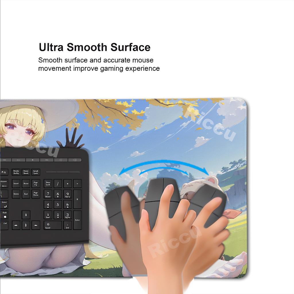 HD Phoebe Wuthering Waves Roles Anime Mouse Pad Computer Table PC Gaming Accessories Cushion Pad XXL Anti-slip Comic Mouse Pad