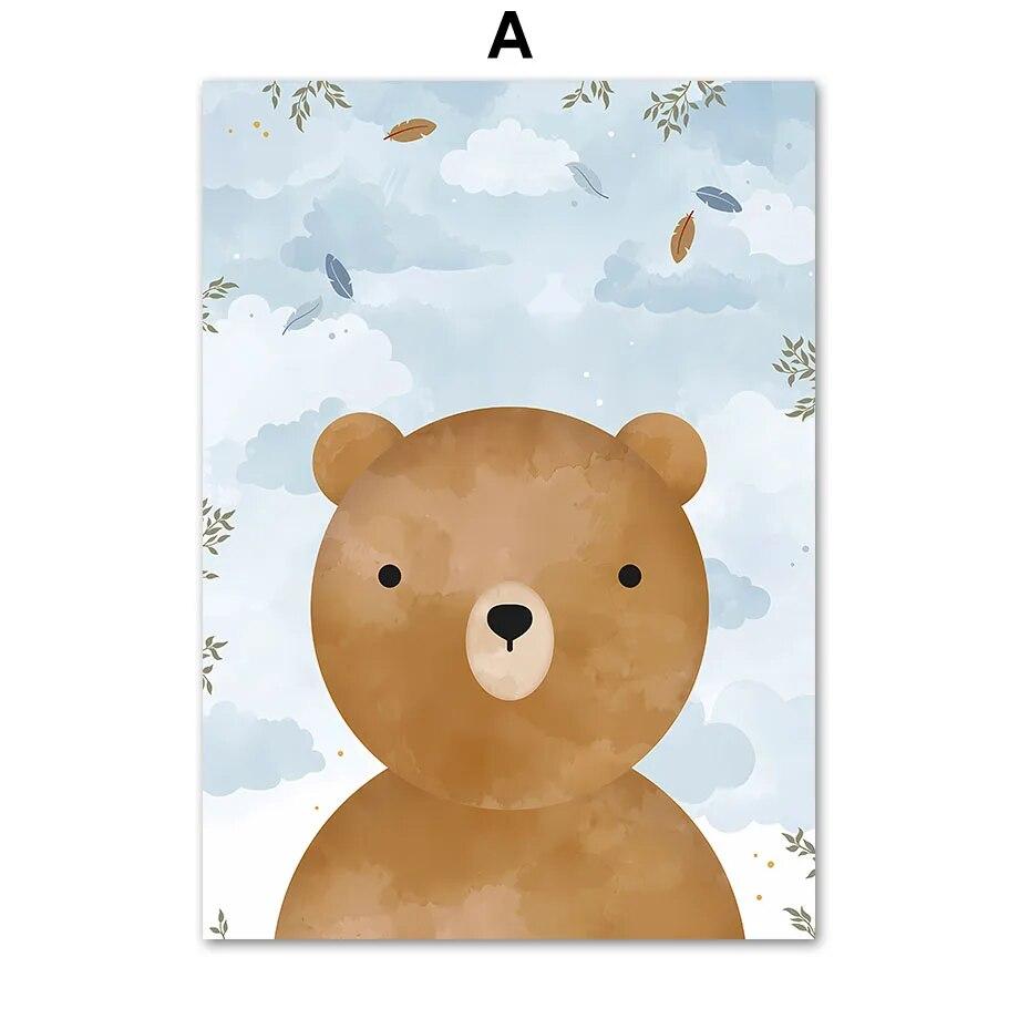 

Медведь Палатка Радуга Облако Алфавит Число Цитаты Настенная Картина на Холсте Плакаты на скандинавскую тему и принты Настенные Панно Декор Детской Комнаты 21cm×30cm NoFrame