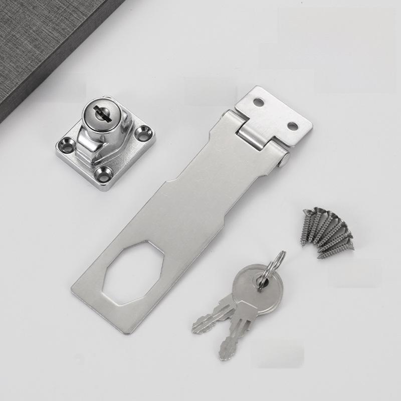 Pogrubiony Stal Nierdzewna Antywłamaniowy Zamek Szafkowy z Kluczem i Składanym Zapięciem Pudełkowym