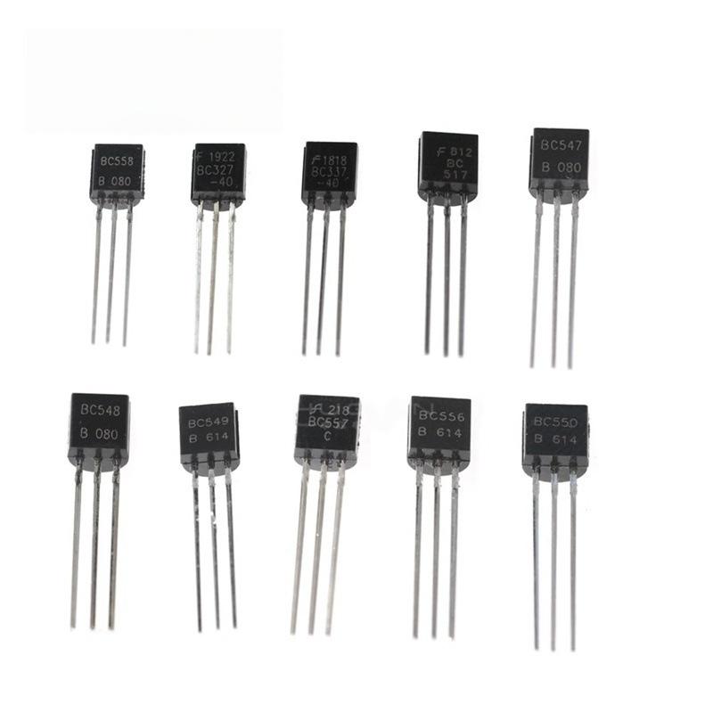 200Pcs To-92 Transistor Kit 10 Types Npn Pnp Bipolar Transistor Assortment For Diy Circuit Project Electronic Experiment Repair