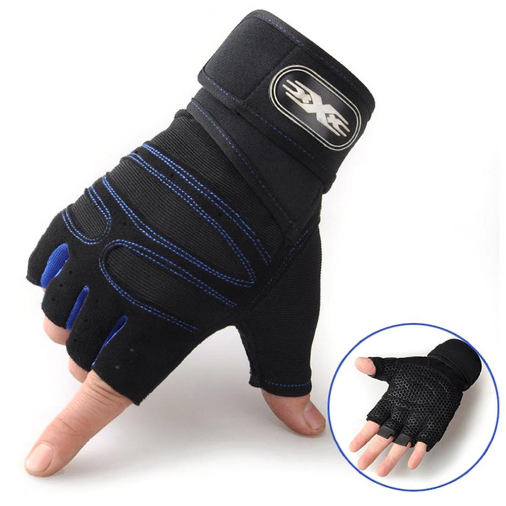 Gym Fitness Heavyweight Training Gloves Men and Women Body Building Half Finger Non-Slip Gloves Wrist Support Weightlifting Athletic