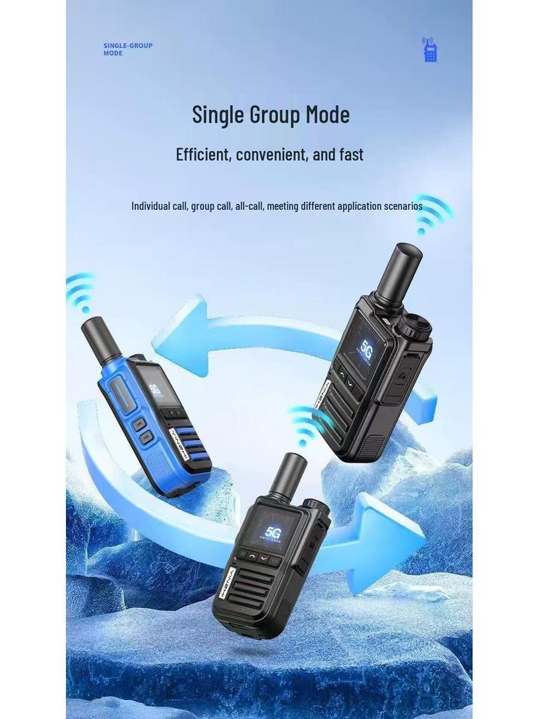 National Outdoor Walkie-Talkie 5G/4G SIM, 5000 km Range, Team/Restaurant/Construction Use, 10 Units
