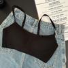 Small breasts show large clouds, soft support and comfortable underwear, women's no steel ring, double breasts, anti-hanging and gathering bra cover