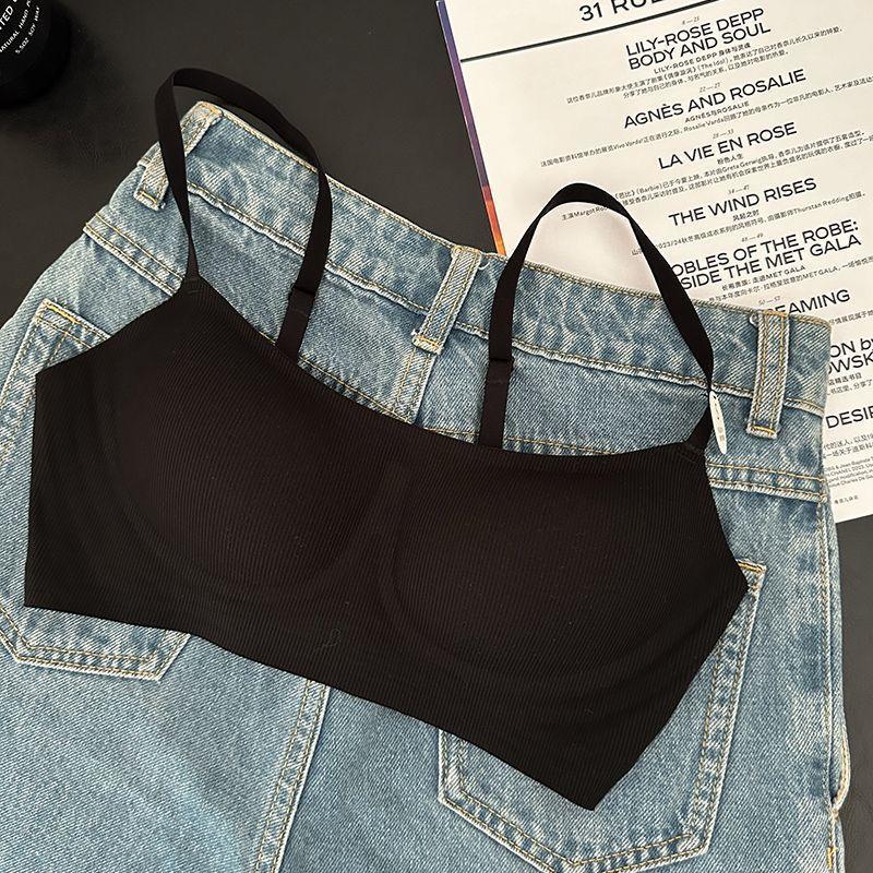 Small breasts show large clouds, soft support and comfortable underwear, women's no steel ring, double breasts, anti-hanging and gathering bra cover