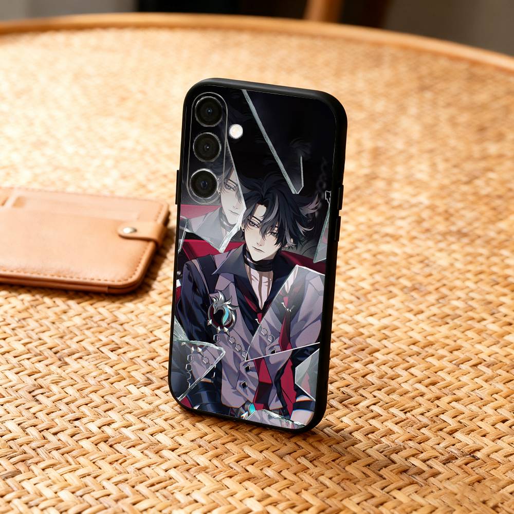 G-Genshin Impact W-Wriothesley Phone Case For Samsung A73,72,71,A52,51,40,41,A22,A32,31,A13, Soft Black Shell Samsung a21