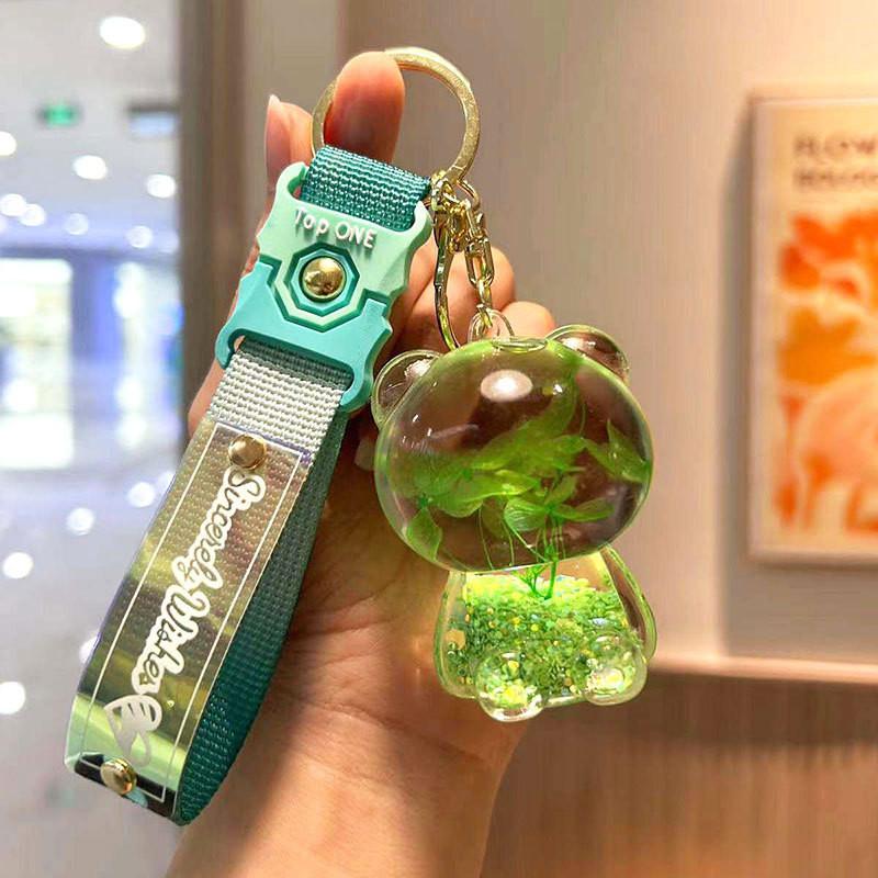 Cute Sakura Acrylic Bear Keychain Brighten Up Your Bag Or Keys Car
