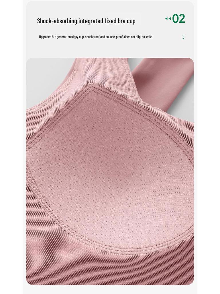 Women's Wide-Strap Cross-Over Sports Bra with Side Support, Shock Absorption, Fixed Cups, Hollow Back, Yoga Vest