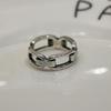 Yin Taifei Retro Silver Minimalist Open Chain Ring