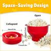 Mikrovågsugn Silikon Popcorn Maker Livsmedelskvalitet Vikbar Hög Kvalitet Kök Enkla Verktyg DIY Gör Popcorn Hink Skål med Lock Skålar
