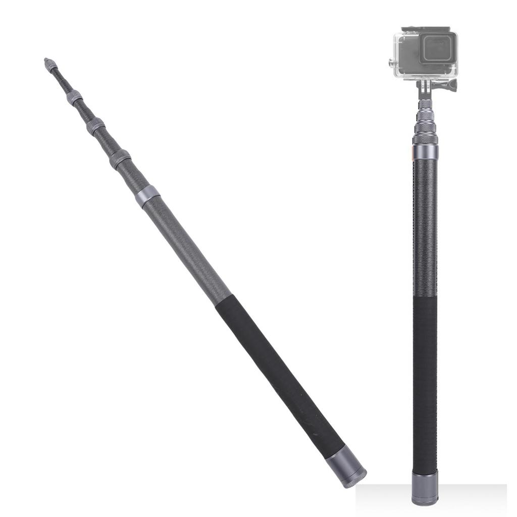    Selfie Stick Extendable Action Camera Pole 9 Sections Ti Gray for Outdoor Activities  