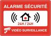 Hisun Tin Sign HD Tin Sign Bilingual Security Warning Wall Decor  Retro French  English Video Surveillance Metal Poster for Business Home