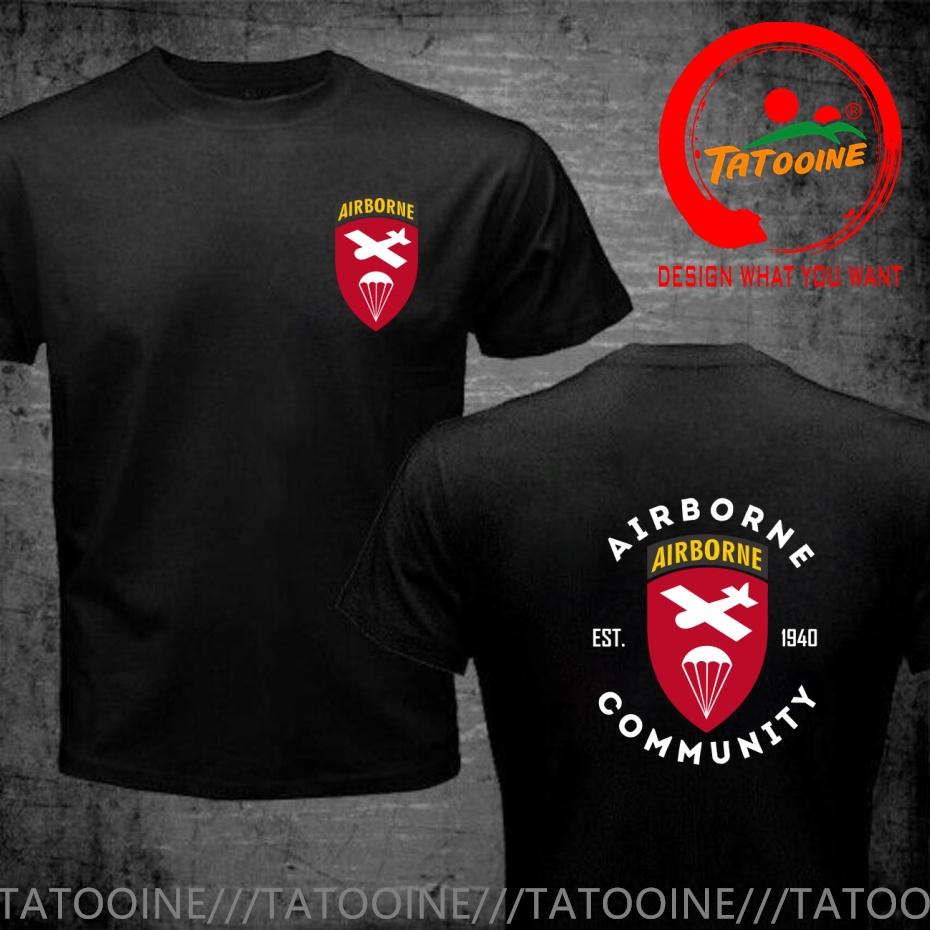 Funny Custom Design Tshirt Unisexs Stylish Clothes Us Army Airborne Community Est 1940 T Shirt Unisex Fashion Trendy Casual Clothing