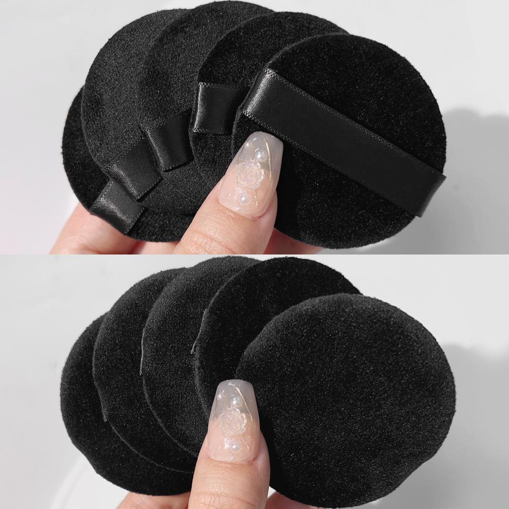 1/20pcs Black Velvet Cosmetic Puff with Box Loose Setting Powder Puffs BB Cream Foundation Powder Pad Beauty Makeup Tools