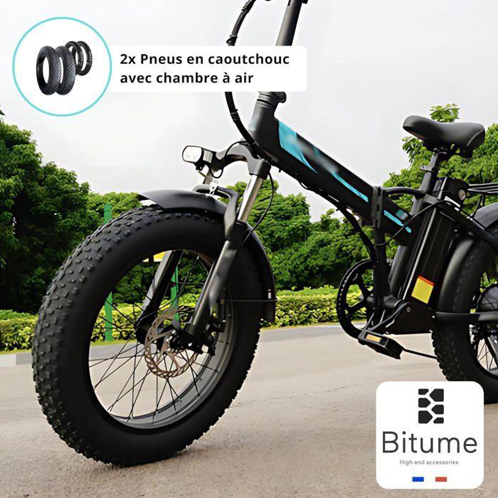 2x Pneus Fatbike 20x4 Résistants + Chambres à Air Incluses pour VTT, Vélo Électrique et Neige