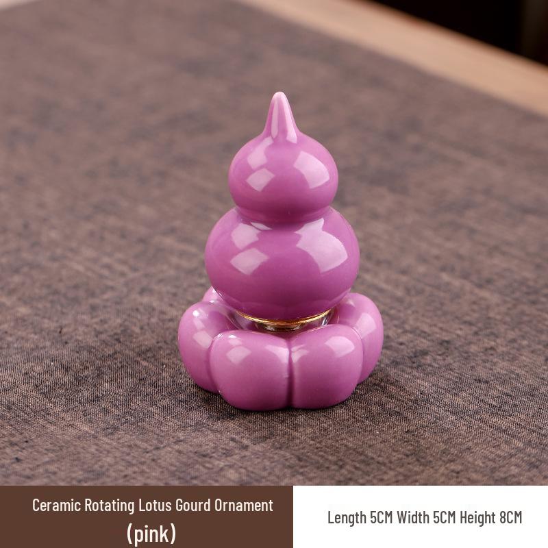 Vibrant Rotating Gourd Ornament: Stylish and Fun Tea Pet with Custom Logo Option