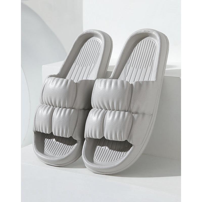 

New men s slippers step on shit slippers summer indoor, thick bottom home slippers women eva 44-45 шифер сірий колір