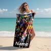 Personalized customized proof beach towel with gaming Roblox pattern - soft, absorbent,quick-drying,perfect swimming,camping&bathing