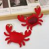 Summer Pu Leather Lobster Pendant Cute Bag Charm Multi-color Pu Crab Keychain  Car Accessory