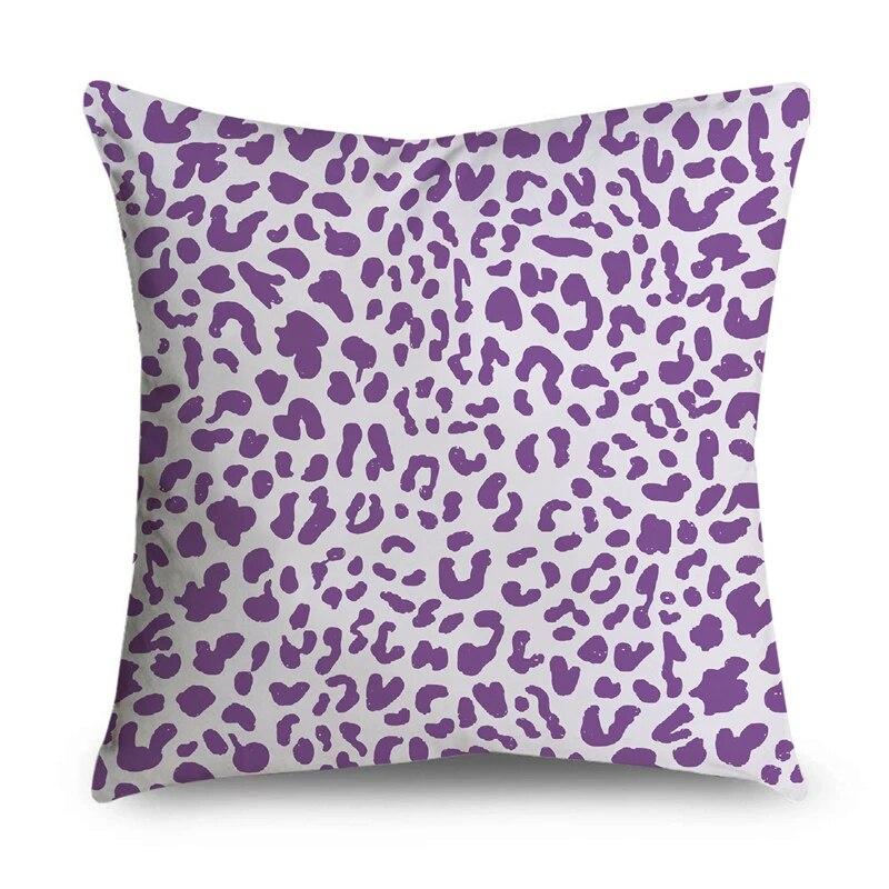 Blumiges Geometrisches Druckauto Sofa Dekorative Kissenhülle Zuhause Kissen Lila Muster Kissenbezug