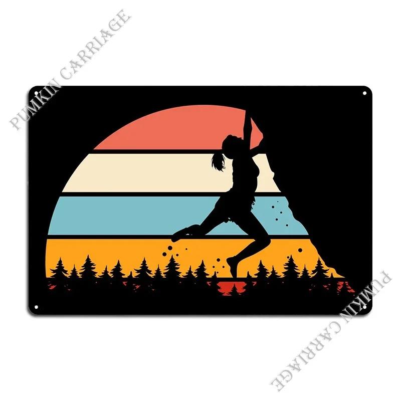 Rock Climber Climbing Moun Metal Sign Cinema Cave Mural Mural Tin Sign Poster 20x30cm(7.8x11.8inch)
