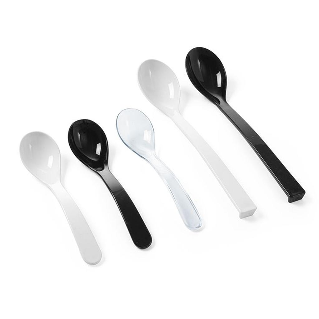 Salad spoon made of SAN plastic up to 80C, black, length 335 mm - Hendi 564455