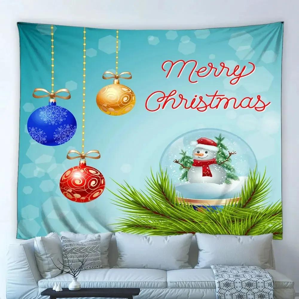Christmas Snowman Luxury Tapestry Bedroom Living Room Home Christmas Decoration