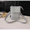 Trendy Nylon Phone Bag Solid Color Mini Size Crossbody Bag Adjustable Strap Ultra Lightweight Shoulder Bag Unisex