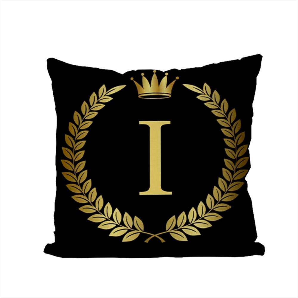 26 Letters Pillow Case For Car Sofa Decorative Home Doublesided Print Plush Square Throw Pillow Cushion Cover