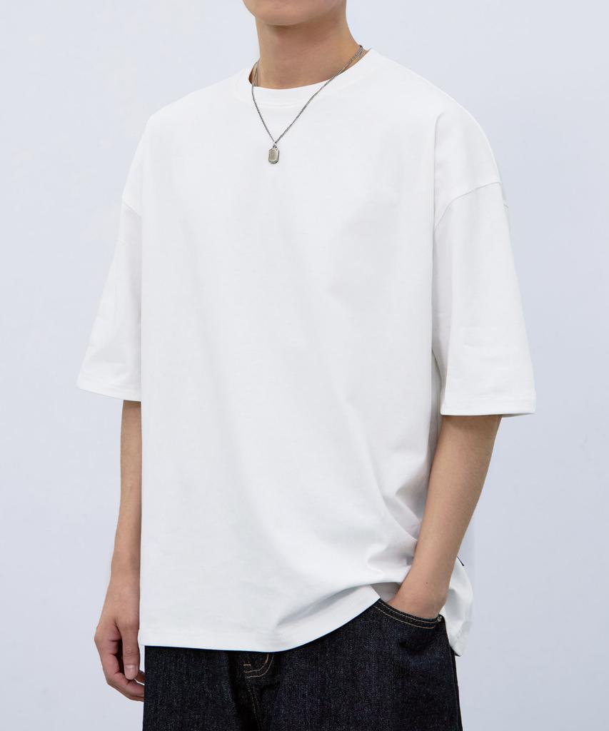 Atejeu Essential Heavyweight Oversized Short Sleeve T-Shirt [White]