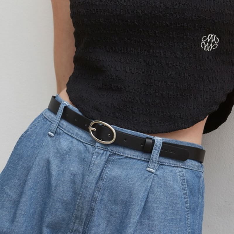 

nick&NICOLE NICOLE CIRCLE LEATHER BELT_2 COLOR BROWN