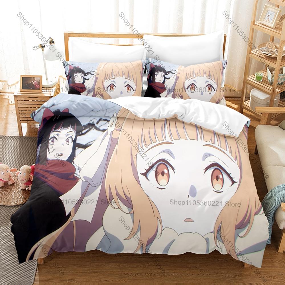 Cool Hinagiku & Sakura Spring Ritual Art Print Duvet Cover + 2 Pillowcases Twin Full Queen King Fantasy Anime Bedding Set