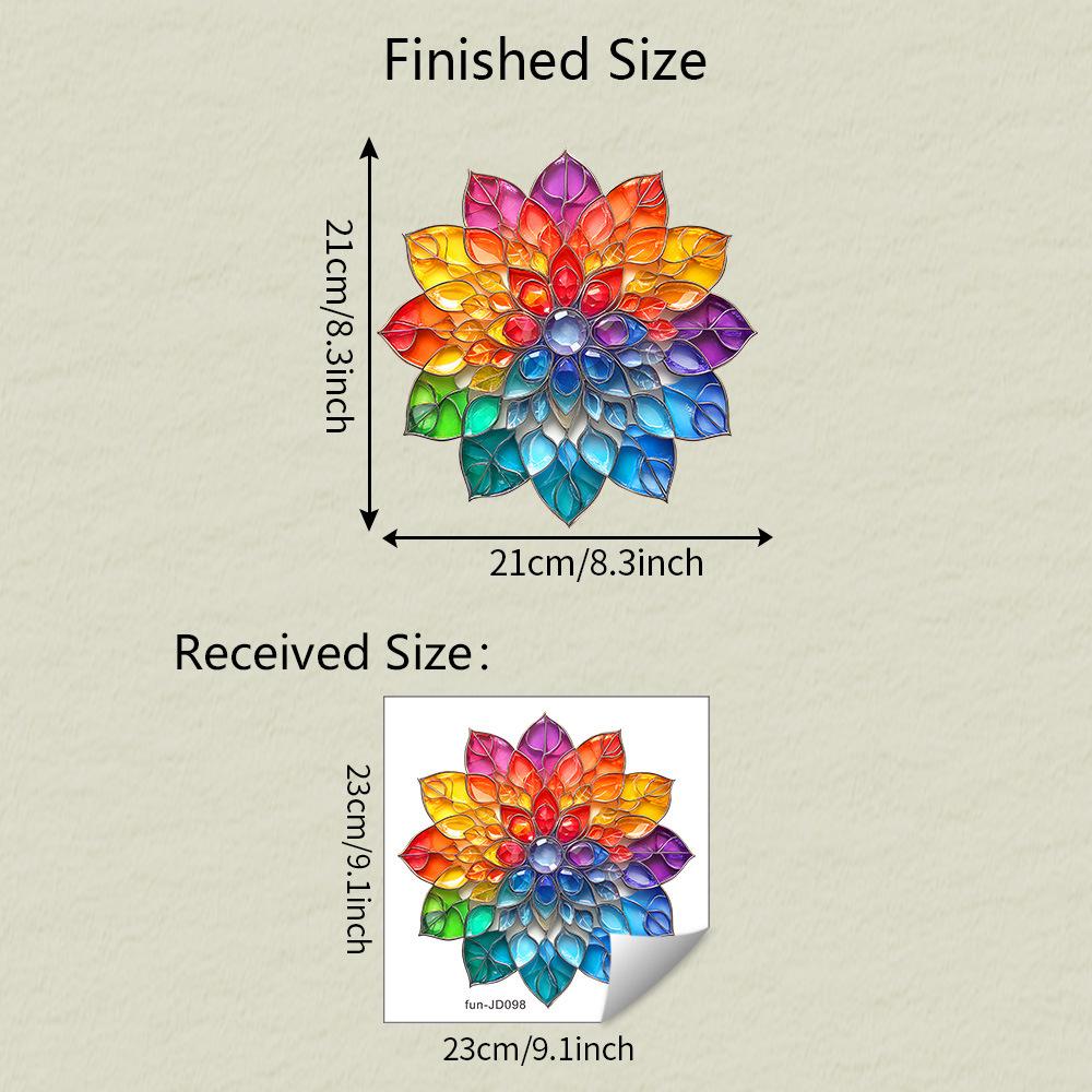 

Красочная мандала балконное стекло окно украшение дома и декор электростатические наклейки на окна