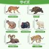 TOYMANY 14-Piece Mini North American Wild Animal Figure Set, Realistic Jungle Animal Models, Brown Bear and Elk Models, Popular Toy, Birthday Gift,
