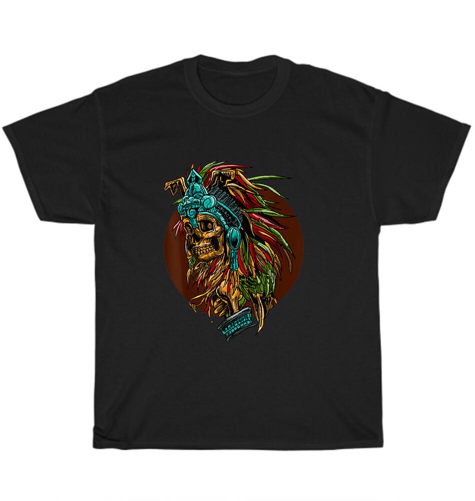 Aztec Skull Cool Death s Head Skeleton Inca Maya T-Shirt Skull Fans Unisex Gift S