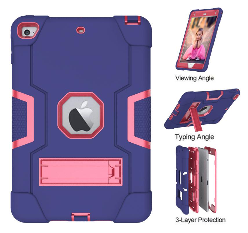 Heavy Duty Case for iPad Mini 4/Mini 5 7.9 Inch 4th/5th Generation With Kickstand Shockproof Protective Armor Tablet Cover