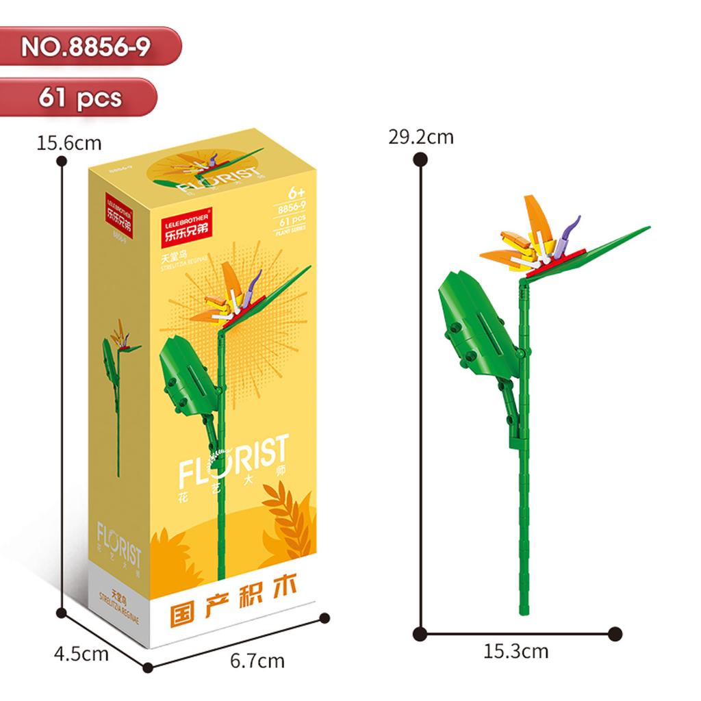 Hot Creative Small Building Block Flower Art Classic Brick Mini Potted Plant Gift For Girls Desk Decoration Simple Assembly Toys